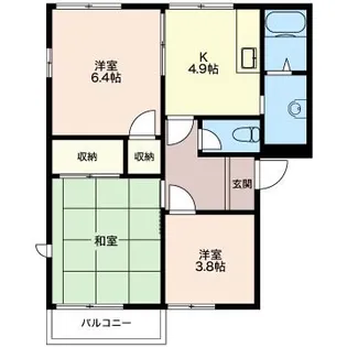 ルミエール湘南A【2階】の間取り