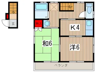 タケダハイツ【2階】の間取り