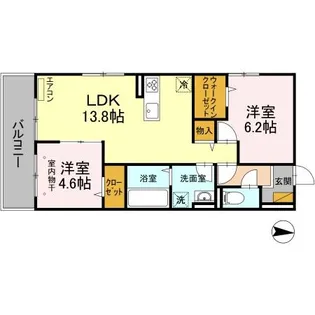ジラソーレ【3階】の間取り