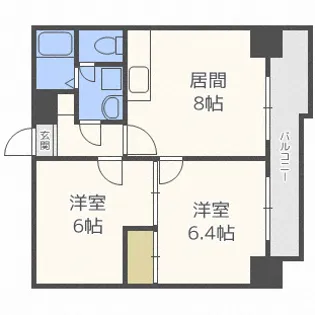 プロシード元町【4階】の間取り