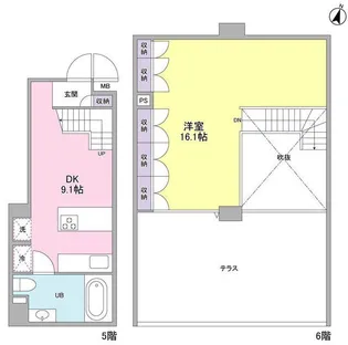 F・BLANC【5階】の間取り