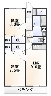メイプルガーデンB【3階】の間取り