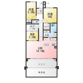 藤和八事緑ヶ岡ホームズ【1階】の間取り