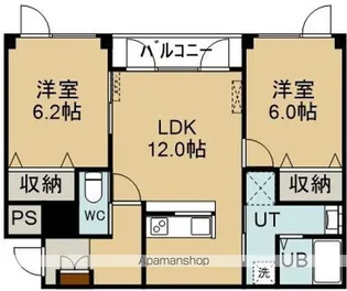 アンビション白鳥II【1階】の間取り