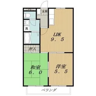 エクセランス奥田【4階】の間取り