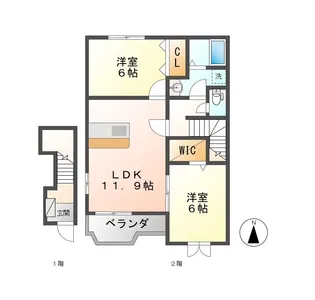 ボーグランデール長良 I【2階】の間取り