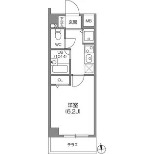 ガーラプレイス八幡山壱番館【1階】の間取り