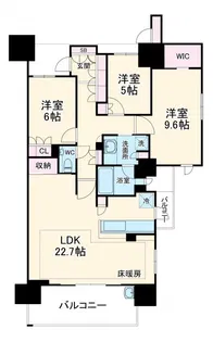 バンベール刈谷レジデンス【9階】の間取り