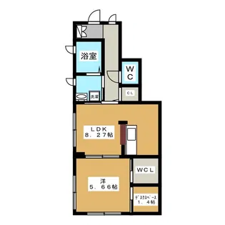 ラリレットB【1階】の間取り