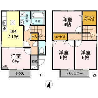 香川県仲多度郡多度津町大字庄【一戸建】の間取り
