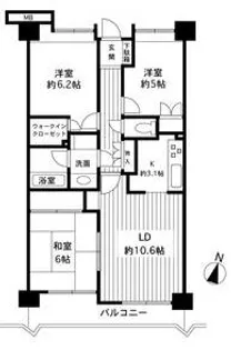 ファミールグラン上杉二丁目【4階】の間取り