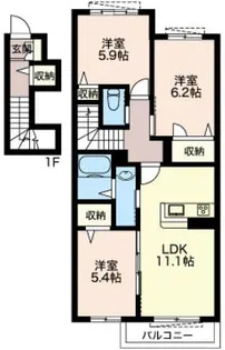 アルテ湘南III【2階】の間取り