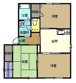 ラフィネ錦野D【2階】の間取り