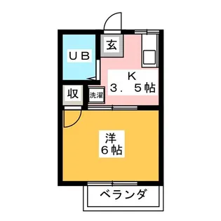 やまぐちハイツ【1階】の間取り
