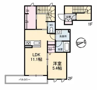 花岡ハウス【2階】の間取り