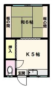 麻生アパート【2階】の間取り