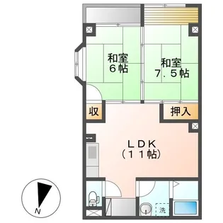 ホワイトハイツ【3階】の間取り