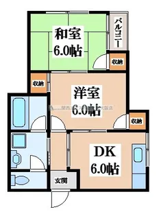 2LDKの間取り画像