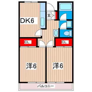 鹿島マンション【5階】の間取り
