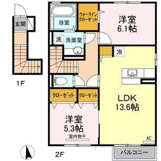 エルソル【2階】の間取り