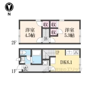 レオパレス備前香芝【1階】の間取り