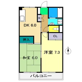 木の丸グリーンハイツ【4階】の間取り