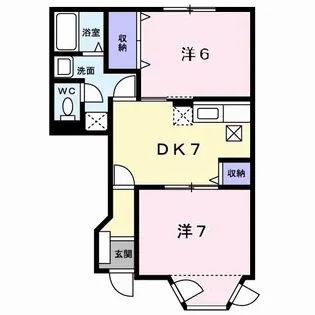 徳島県小松島市中田町字上浜田【アパート】の間取り