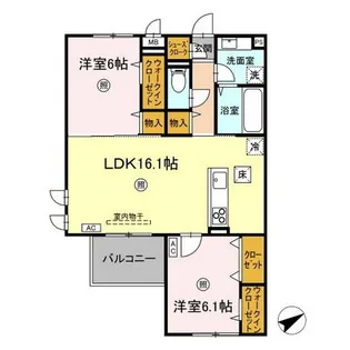 シスネス姫子【3階】の間取り