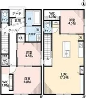 岐阜県岐阜市長良福光【一戸建】の間取り
