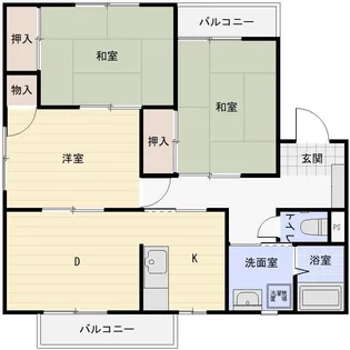 ツインヒルズ愛宕 A【2階】の間取り