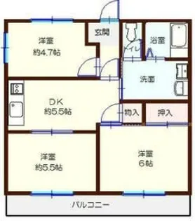 イーストパークヒルズ【1階】の間取り