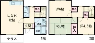 奈良県奈良市朱雀1【一戸建】の間取り