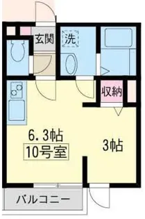 メリディアン岩沼壱番館【3階】の間取り