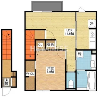 カーサ・フェリスIII【2階】の間取り