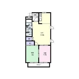 ソレイユ21A棟【2階】の間取り