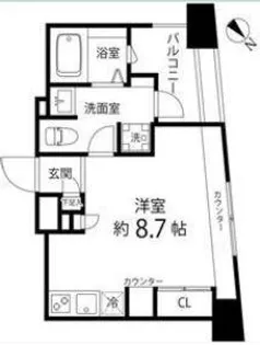 1Rの間取り画像