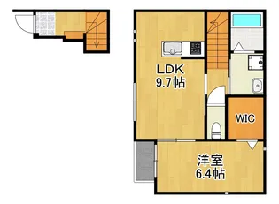 神奈川県川崎市中原区中丸子【アパート】の間取り