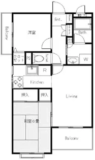 東京都中野区東中野5【マンション】の間取り