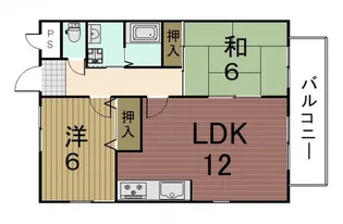 ディアハイム緑ヶ丘【1階】の間取り