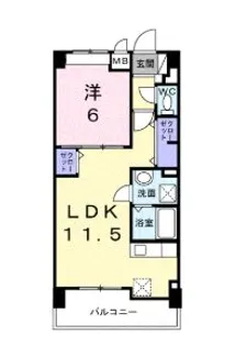 コンフォート フィールド【4階】の間取り