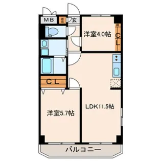 サンモール四季II【3階】の間取り