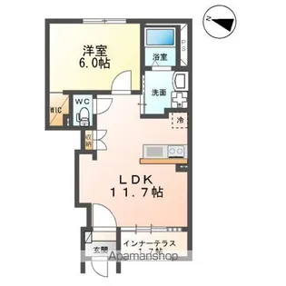 成田市八代アパート工事【1階】の間取り