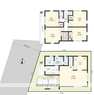 千葉県船橋市薬円台3【一戸建】の間取り
