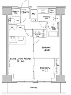 東京都台東区下谷2【マンション】の間取り
