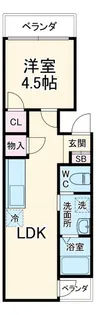 アスパイアーティクス【3階】の間取り