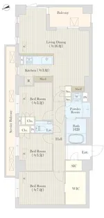 東京都渋谷区元代々木町【マンション】の間取り