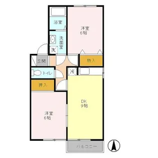 フラワーレジデンスフォレスト【2階】の間取り