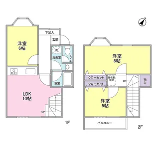 神奈川県横浜市瀬谷区二ツ橋町【一戸建】の間取り