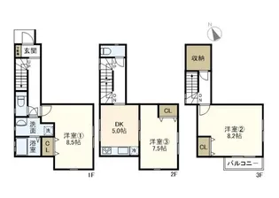 3DKの間取り画像