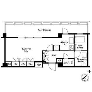 プラチナコート広尾【4階】の間取り